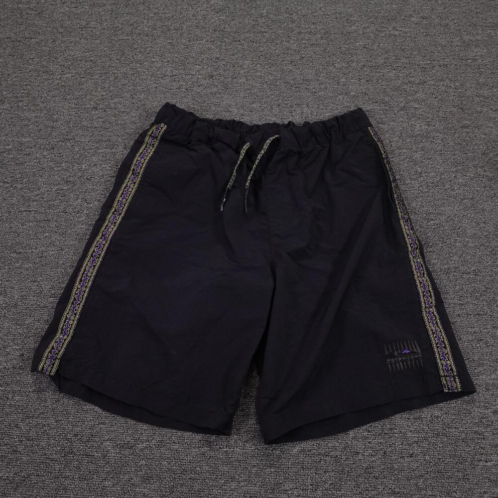 Quiksilver Shorts Mens Small Black Nylon Elastic Waist 10 Inseam Casual Travel